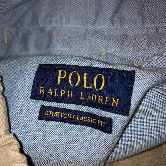 Polo Ralph Lauren Mens XLT Tall Beige Stretch Classic Fit Elastic Waist Shorts - Picture 10 of 12